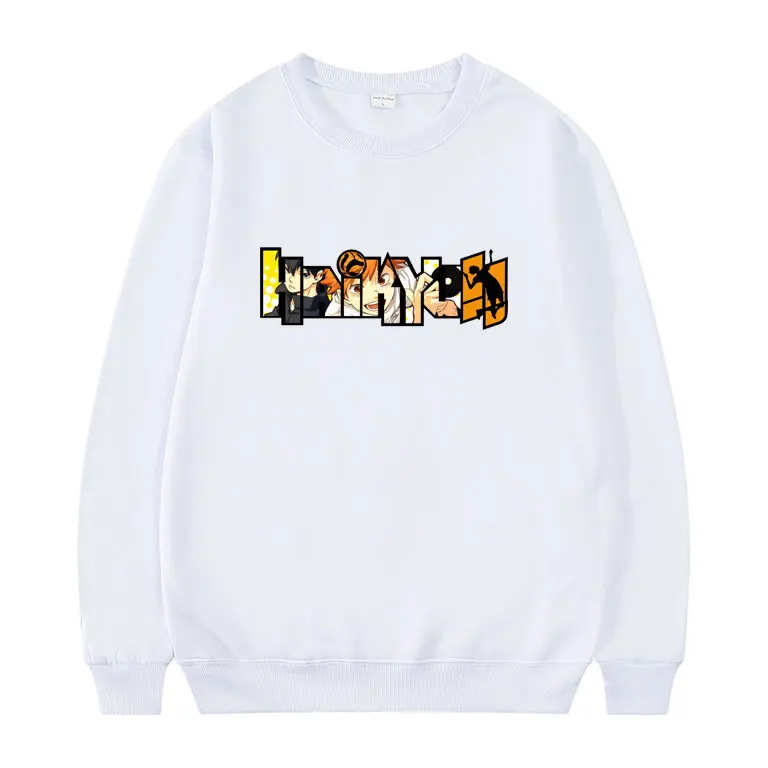 

2021 New Japan Anime Haikyuu Print Sweatshirt Men Casual Pullover Oversized Sweatshirts Women Harajuku Tracksuit Man Streetwear