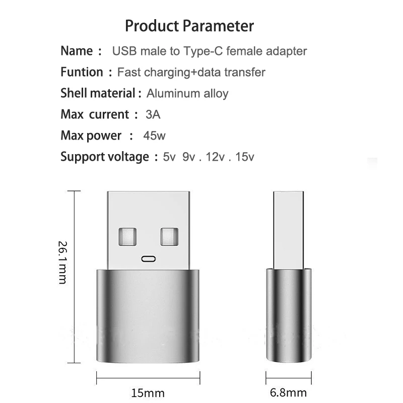 Переходник OTG Usb Type C мама-Usb A папа для Iphone 13 12 Pro Max Airpods Ipad Samsung Note S21 зарядный кабель