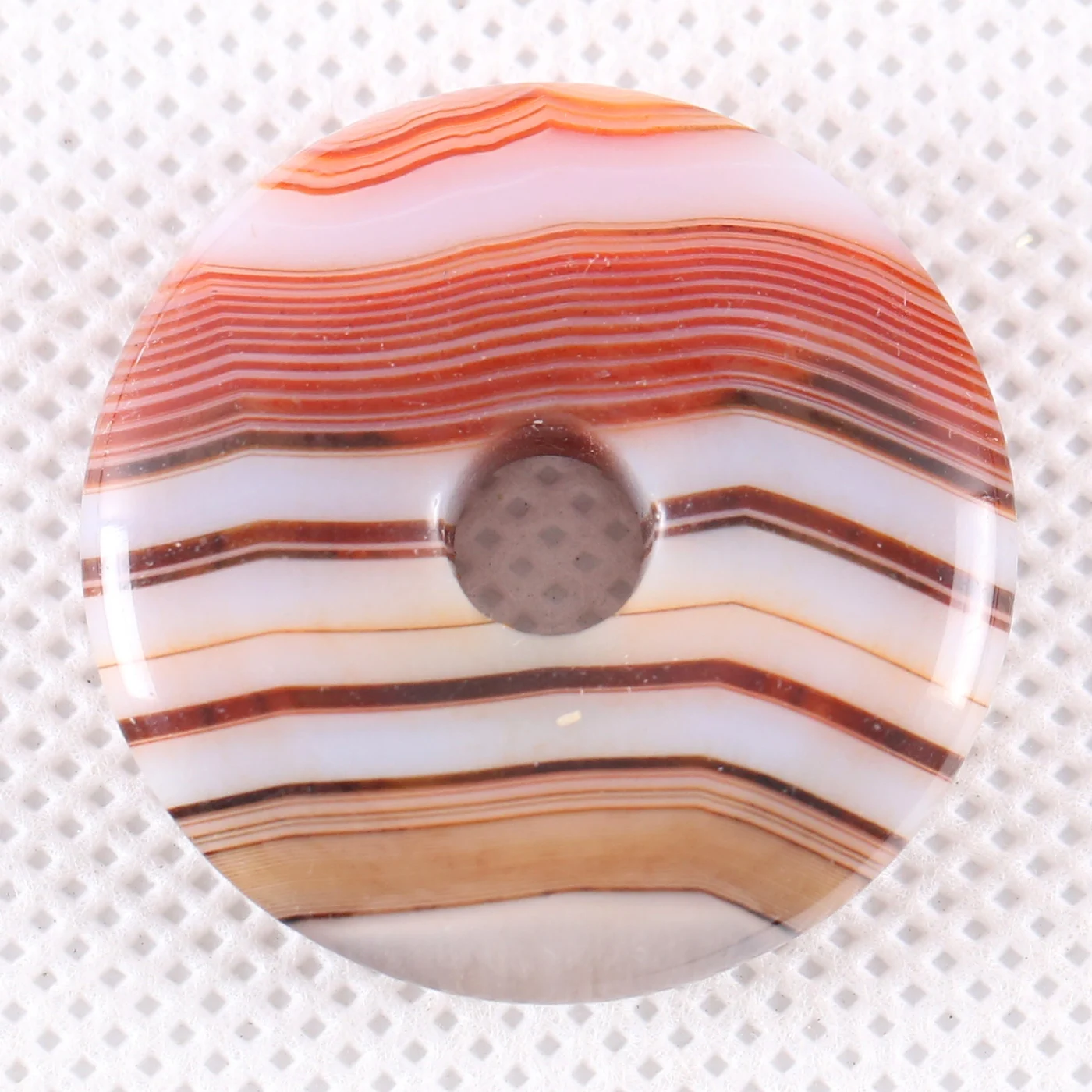 30MM CAB Cabochon Natural Stone Orange Red White Veins Onyx Round Beads For Jewelry Making DIY Necklace Gem Bead 1Pcs  K729