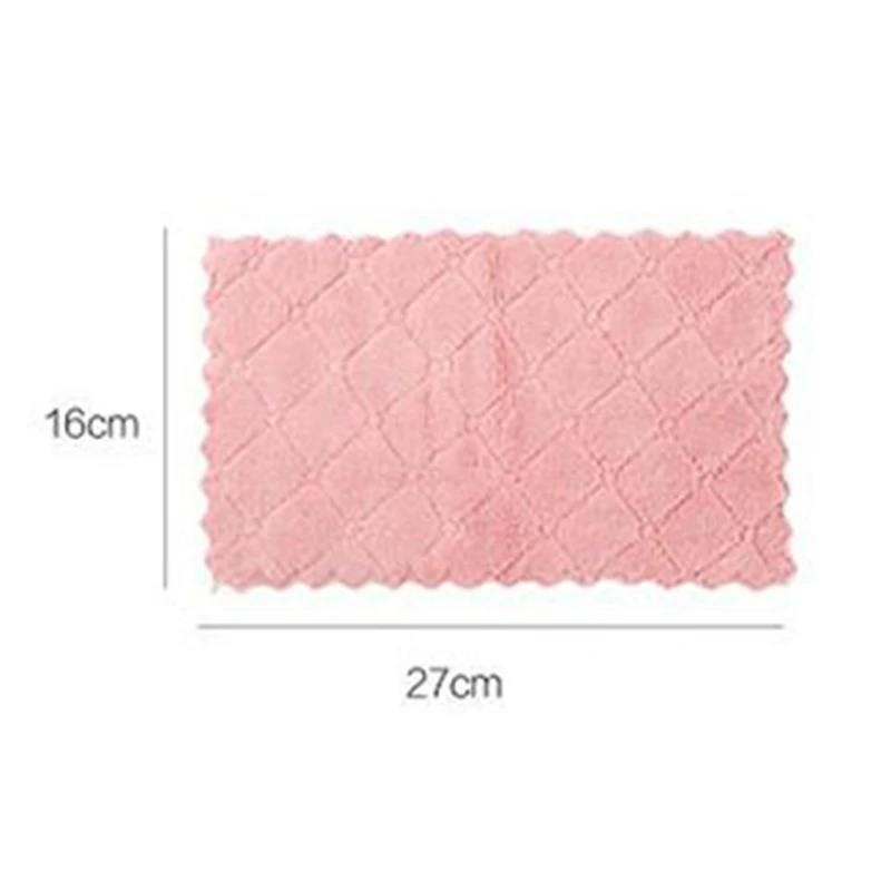 5 шт. впитывающая салфетка для посуды из микрофибры кораллового флиса кухонные