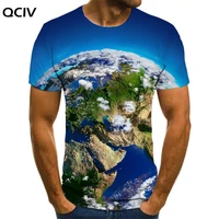 qciv brand earth t shirt men painting shirt print pattern t shirts 3d art funny t shirts mens clothing summer fashion streetwear