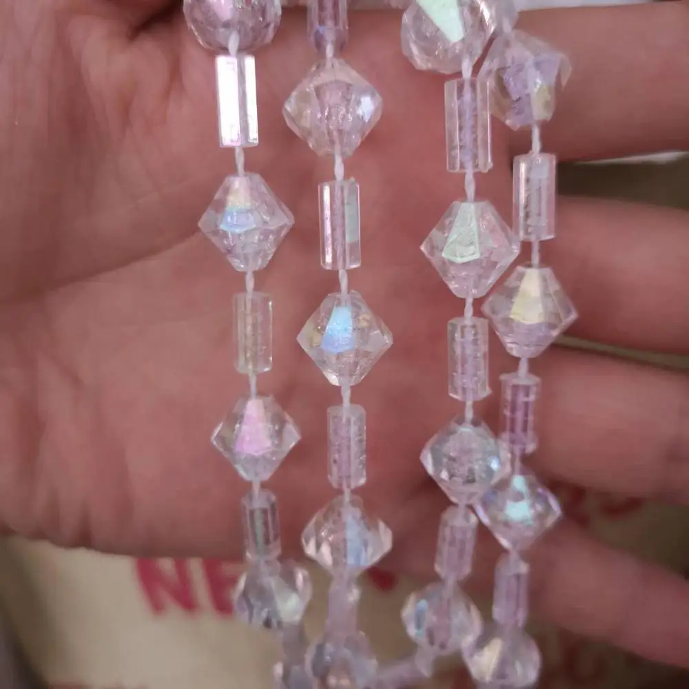 3 м хрустальные Висячие бусины прозрачные акриловые подвески-гирлянды для люстры