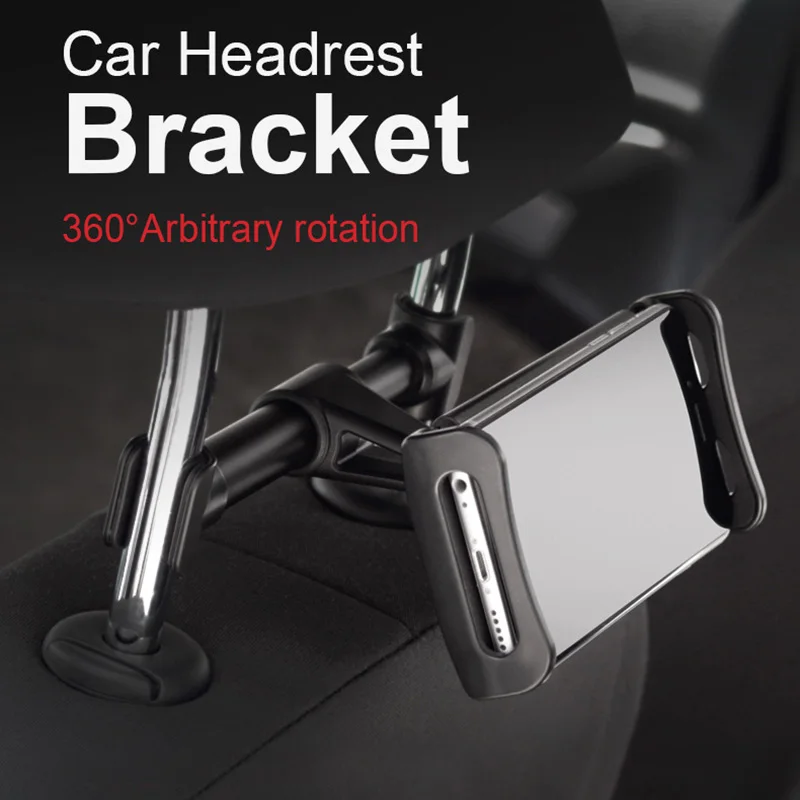 Drop Ship Mobile Phone Car Back Seat Holder 360 Degree Rotate Stand Auto Headrest Bracket Support For Tablet PC iPad Mini Pro V- |