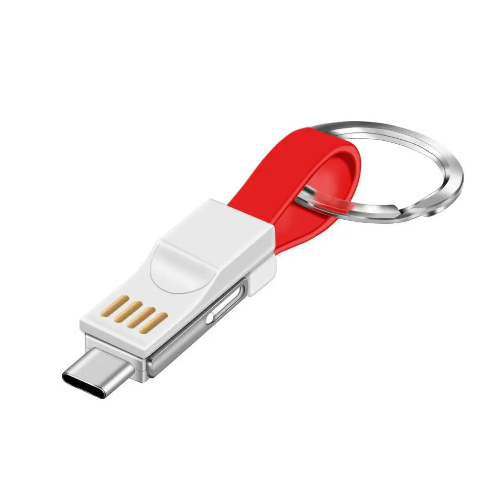 EastVita 3-in-1 USB Cable Micro Type C For iPhone X Samsung Xiaomi Mini Keychain Charger Charging Cables Adapter r60 | Электроника
