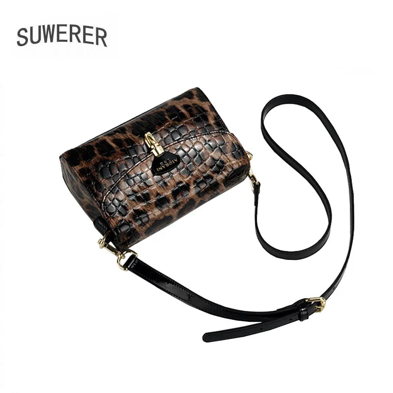 

New Women Genuine Leather Bags luxury handbags women bags Designer cowhide leather shoulder bag fashion Leopard