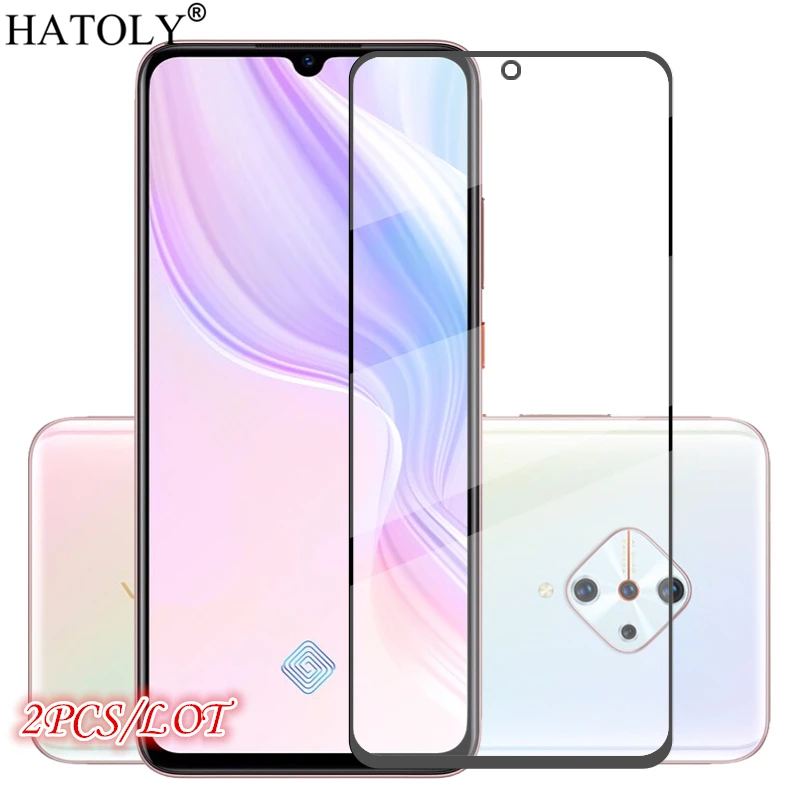 2 uds vidrio vivo S1 Pro Protector de pantalla HD de vidrio templado para vivo S1 Pro funda de pegamento completo pel&iacute;cula protectora del tel&eacute;fono para vivo S1 Pro-0