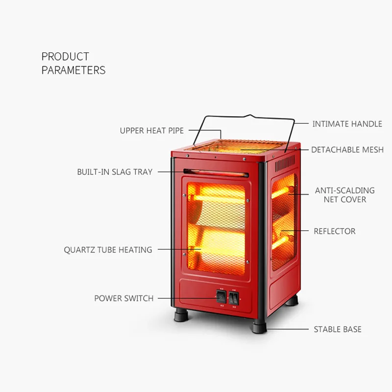 Household Heating Machine Electric Fan Heater Five-sided Grill Type Grilled Firearms NSB-200 | Бытовая техника