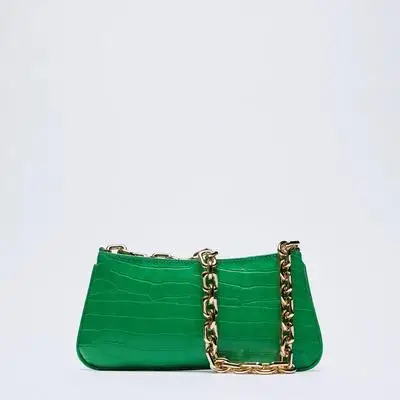 

Квадратная сумка для подмышек с крокодиловым узором, новинка 2021, качественная женская дизайнерская сумка из искусственной кожи, вместитель...