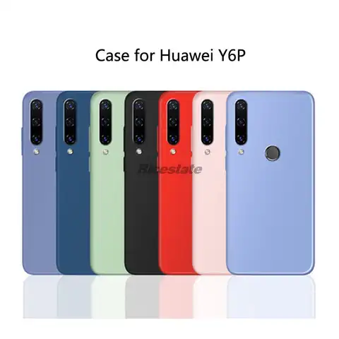 Чехол для Huawei Y6P, матовый, мягкий, ТПУ, противоударный, ярких цветов, для Huawei Y6 Prime 2020, силикон, Y6P, Y6 P 2020