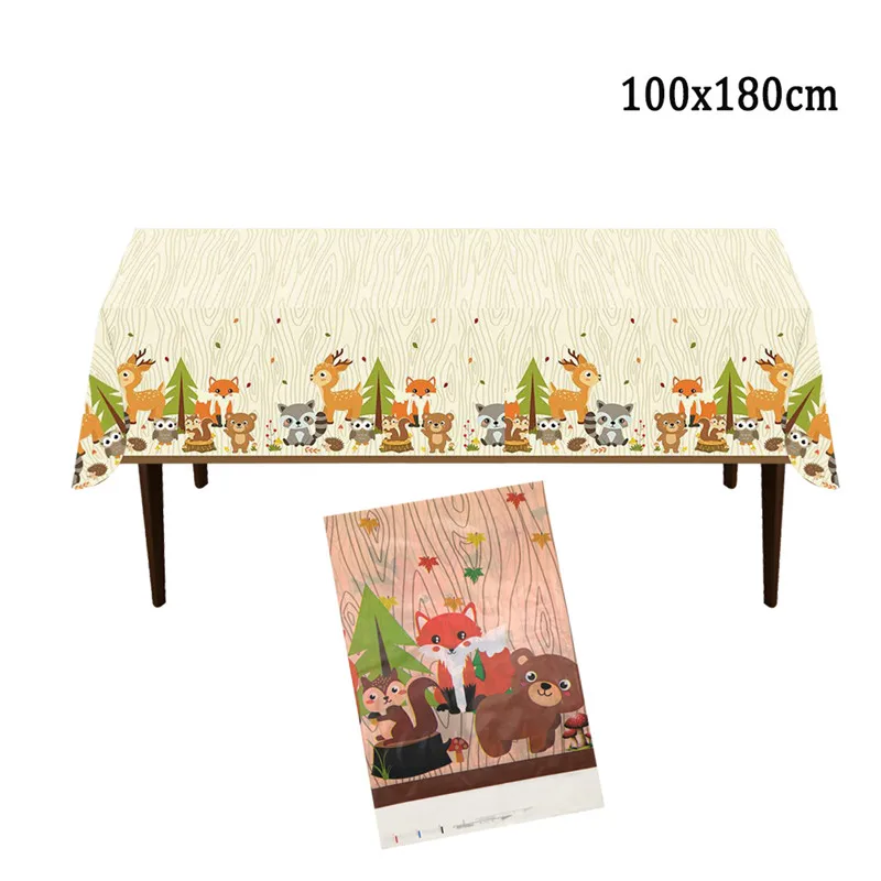 1 комплект лесные джунгли животные сафари баннер тарелки салфетки для