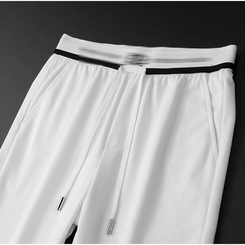 

2020 summer new luxury fashion men's casual sports pants men's drawstring slim sports pants thin sports pants