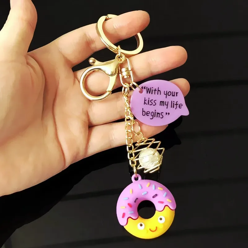 Брелок в виде пончика Ins Girl Candy Toys Series Dreamy силиконовый креативный DIY аксессуары
