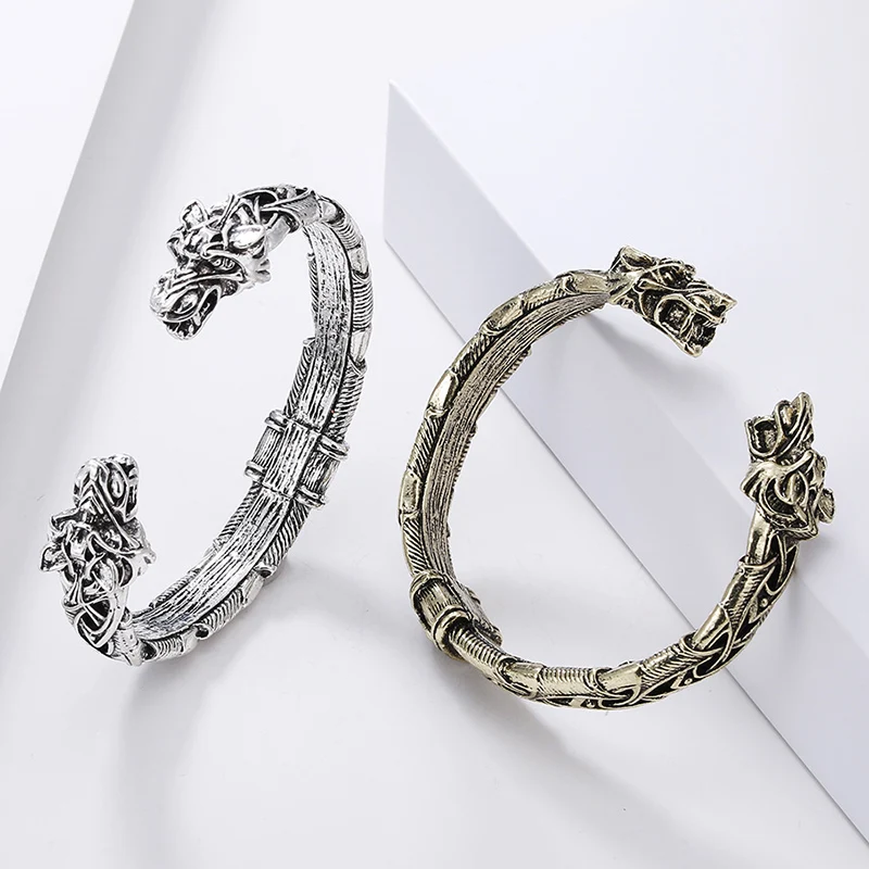 Красивая Ручная работа Viking браслет большой Фенрир модные украшения аксессуары в