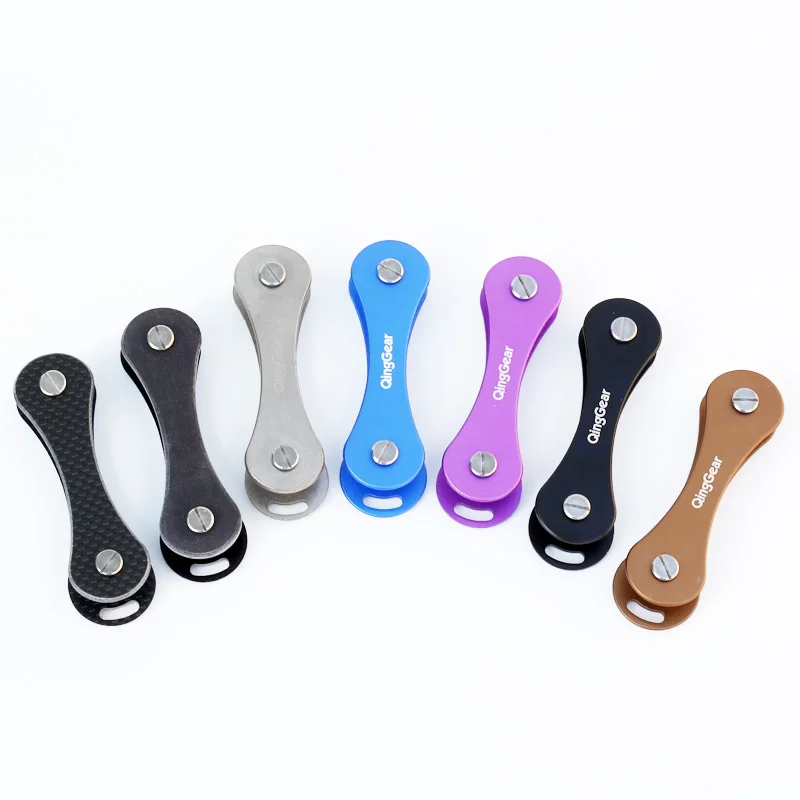 QingGear Keybone органайзер для ключей из титана и углеволокна алюминия держатель