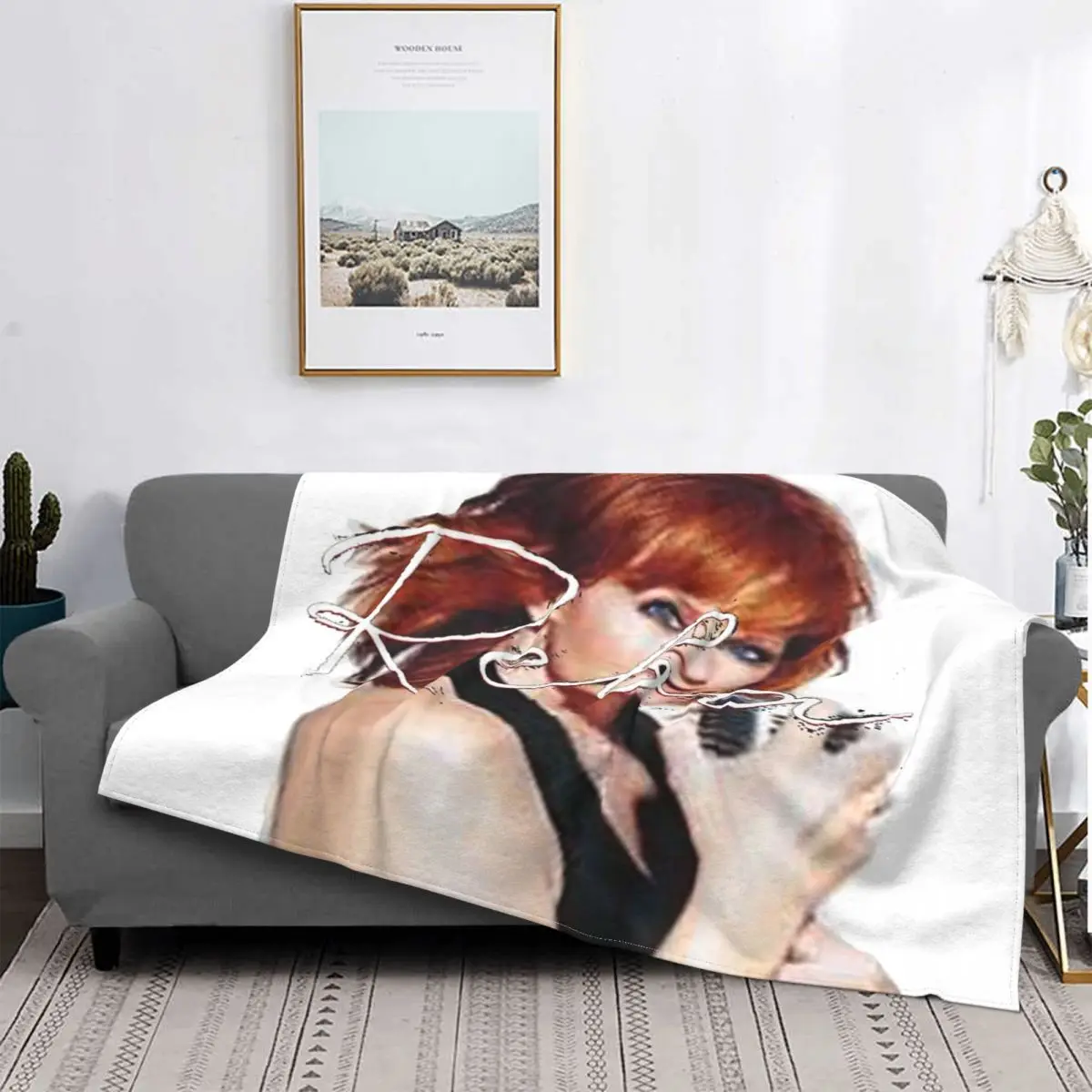 

Reba mcwhole-Manta a cuadros para cama, colcha para sofá, manta de Picnic, textil para el hogar de lujo, 135