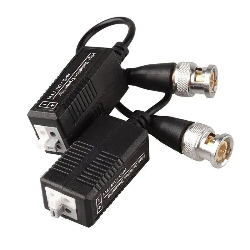 4 Pairs 8 Pieces Passive Video Balun Transmitter &amp Transceiver with Cable for 1080P TVI/CVI/TVI/AHD/960H DVR Camera CCTV System |