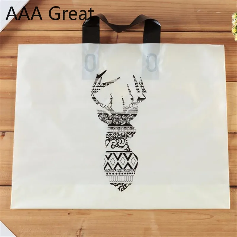 Пластиковые подарочные пакеты 50 шт./лот тканевые для хранения и покупок с ручкой