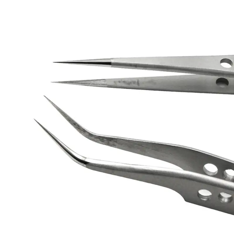 

ESD Antistatic Tweezers Tool High Precision Tip Curved Straight Tweezer Stainless Multifunction Nipper Maintenance Repair Tool