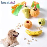 pet dog toys fruit shape squeaking rubber leaking food toys bite resistant interactive training toys for small dogs accessories
