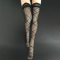 16 female black mesh stockings fishnet lace long socks clothing accessories fit 12 girl ph action figure body