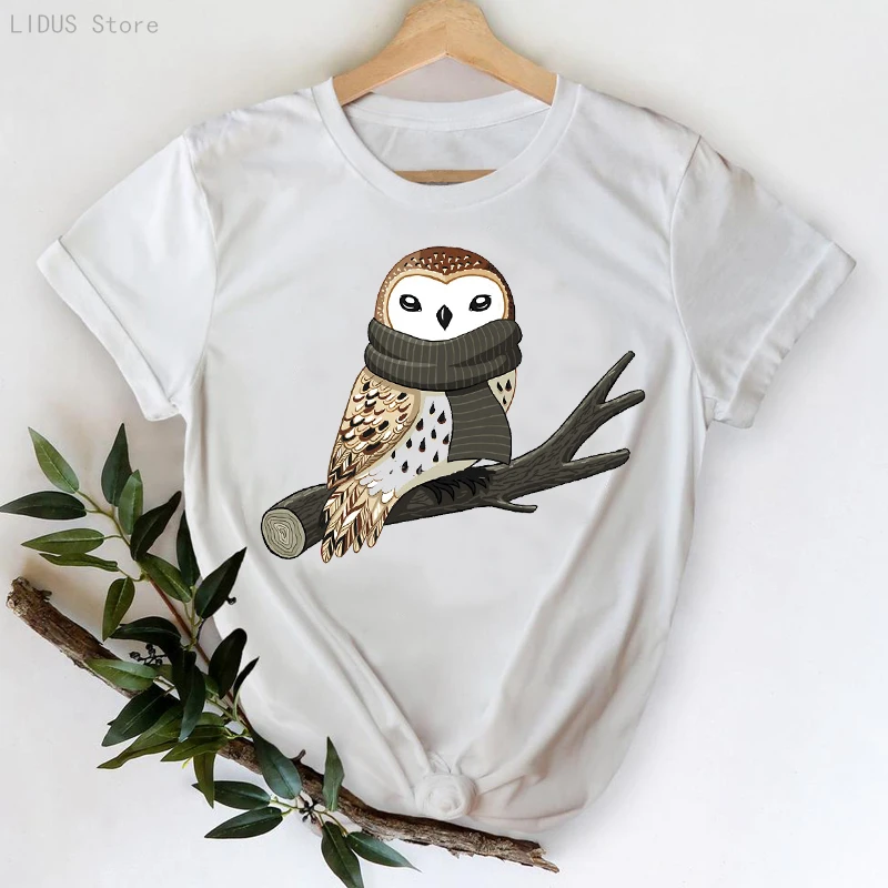 

T-shirts for Women 2021 Cartoon Fox Watercolor 90s Printing Spring Summer Top Lady Print Graphic Tshirt Female Tee T-Shirt