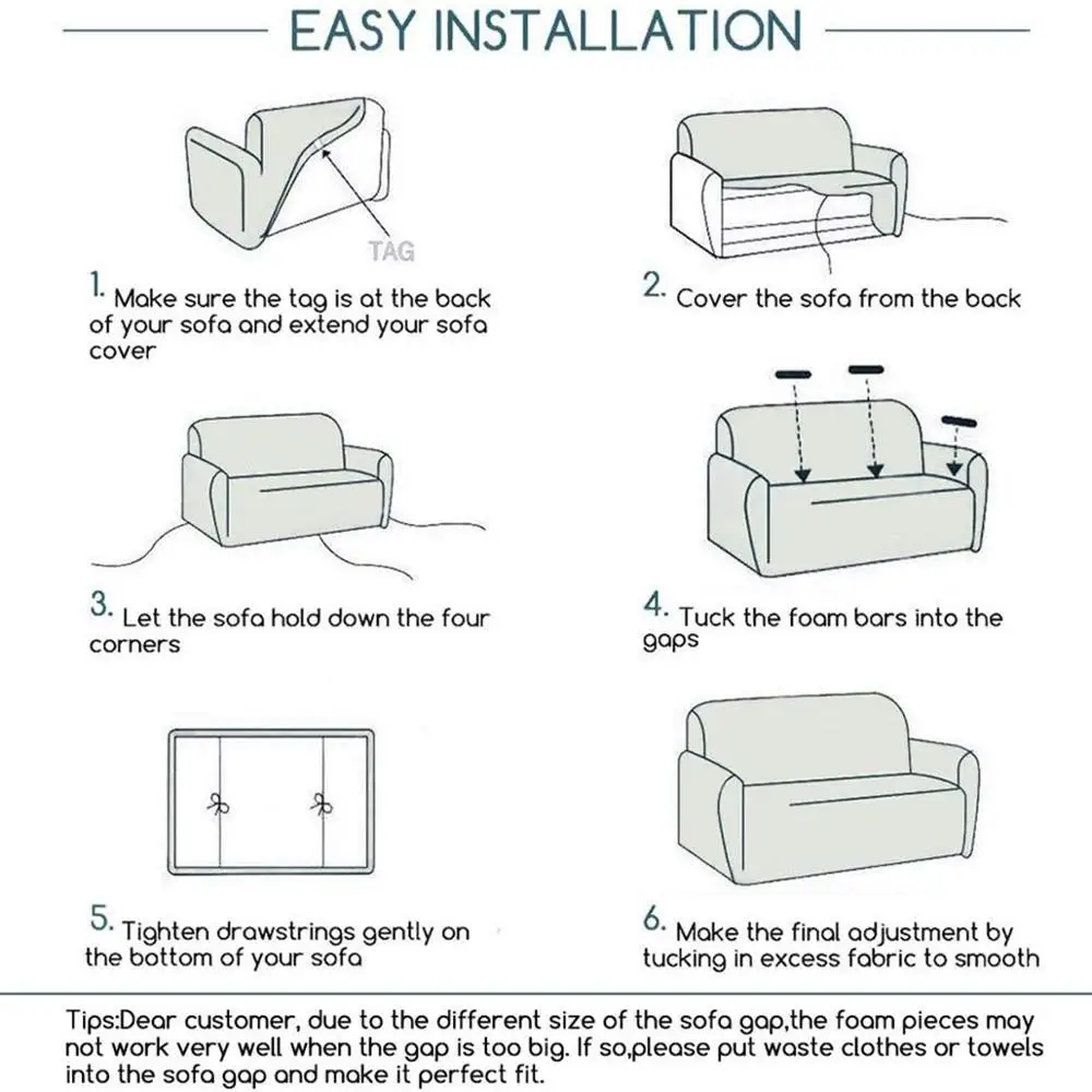Чехол для дивана эластичный 1/2/3/4 местного размера | Дом и сад