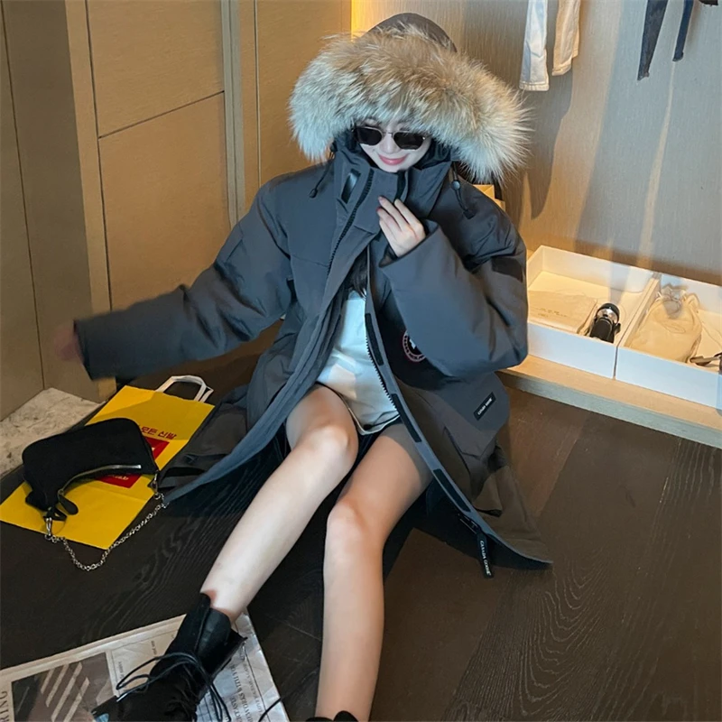 

Зимнее пальто для женщин, куртка с гусиным пухом, парки, пальто для инструментов, женские зимние куртки 2021 для влюбленных среднего и долгоср...