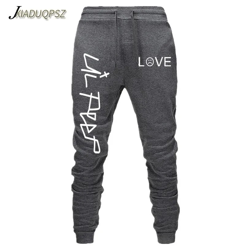 Мужские штаны Новая мода Lil Peep Joggers повседневные мужские Штаны тренировочные брюки бодибилдера фитнес спортивные брюки мужские брюки XXXL - Цвет: WY138-144-Dark Gray