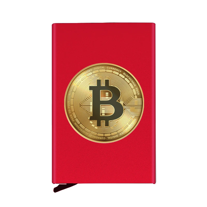 Фото High Quality New Bitcoin Symbol Automatic Pop Up Credit Card Holder Cover Rfid Aluminum Pocket Wallet Багаж и сумки High Quality New Bitcoin Symbol Automatic Pop Up Credit Card Holder Cover Rfid Aluminum Pocket Wallet Багаж и сумки