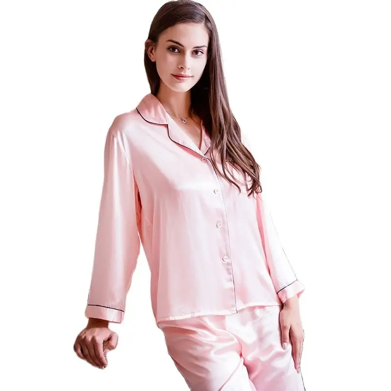 Шелковая пижама T77166 Женская домашняя одежда для сна из 100% шелка женские костюмы