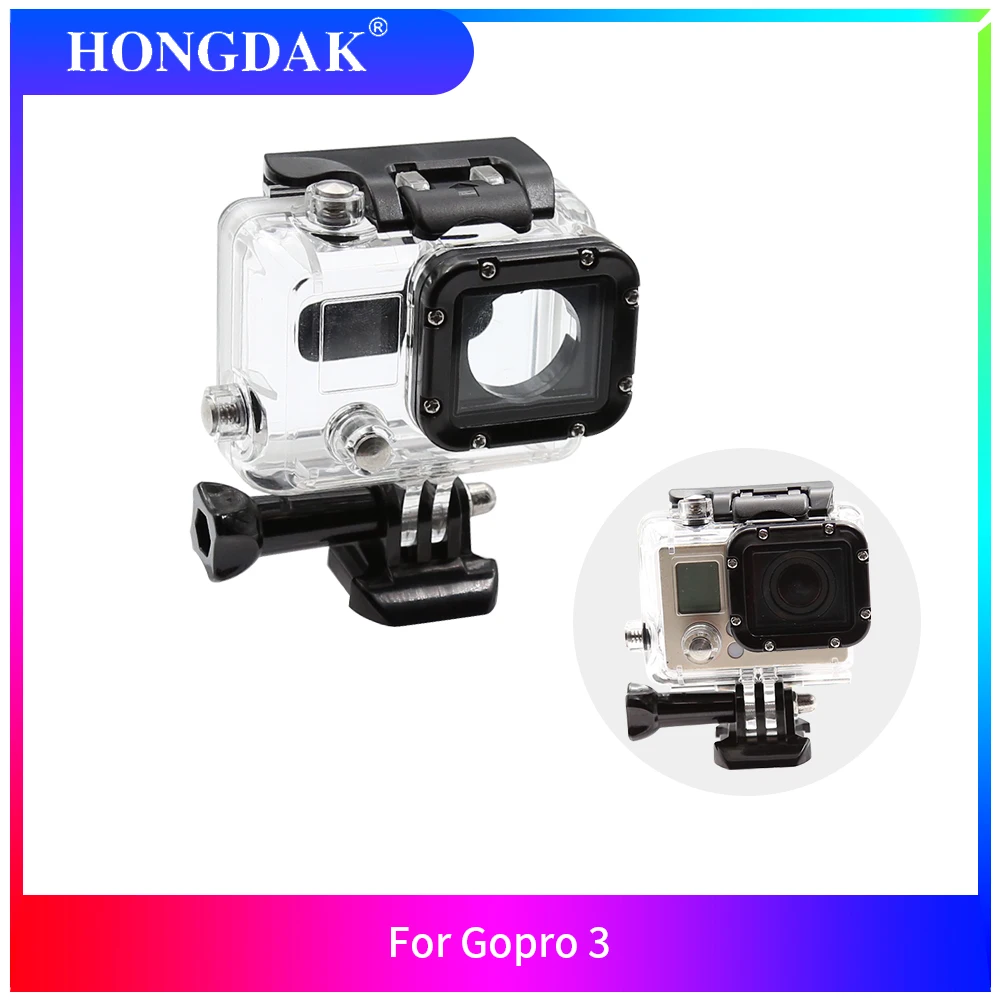 

HONGDAK 45M Waterproof Case for Go Pro GoPro Hero 3 Black Silver Action Camera with Bracket Protector Housing Accessories