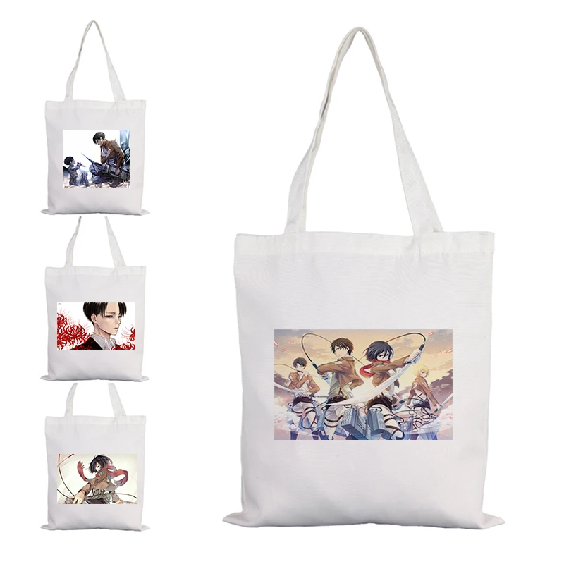 

Attack On Titan Totoro Bag Custom Jute Cotton Casual Woman Canvas Bags String Shopping Pvc Shoulder Tote Brand Net Women's Pink