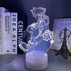 Игра Kingdom Hearts Sora Keyblade, фигурка, светодиодная лампа, меняющая цвет, декор для детской спальни, ночник, прикроватная лампа