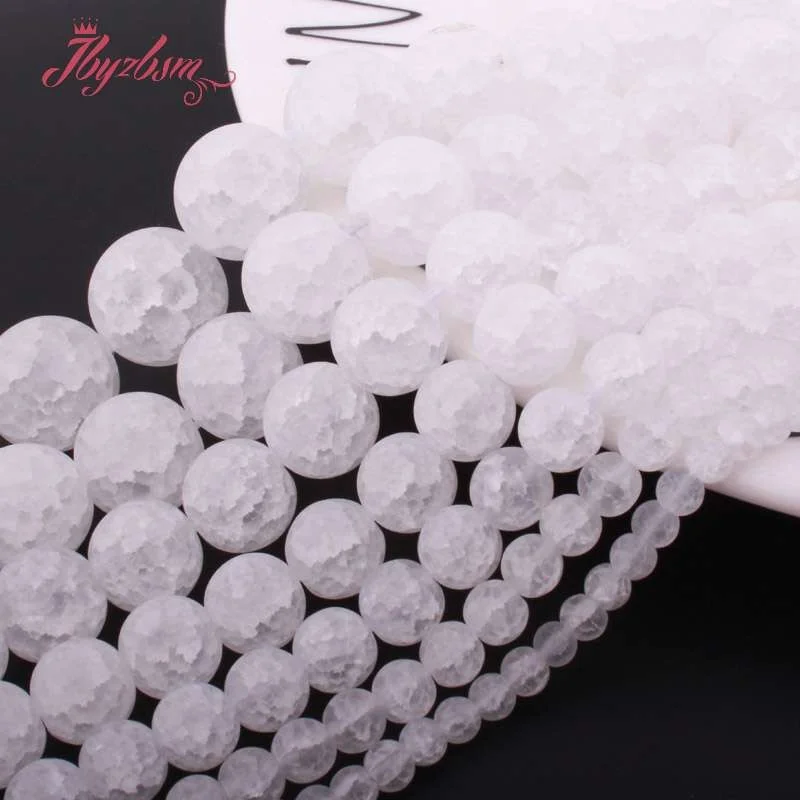 Камень кварцевый круглый незакрепленный для изготовления ожерелий натуральный