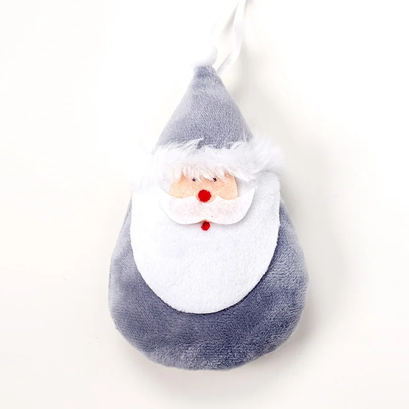 grey Santa Clause 1 шт. забавная Рождественская елка украшение кулон серый синий Санта Клаус Снеговик кукла Висячие украшения Рождественские украшения для дома - Цвет: grey Santa Clause