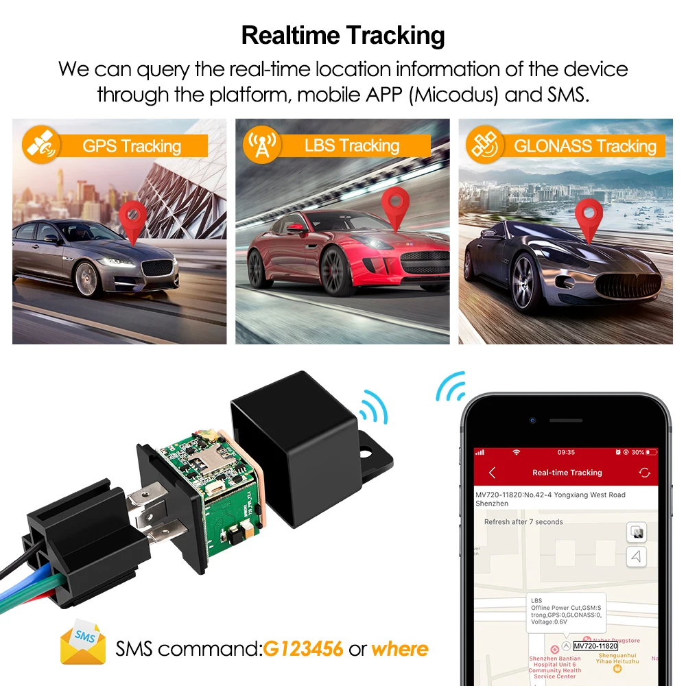 Новейший MV720 gps-трекер, автомобильный gps-трекер, GSM локатор, отслеживающий пульт дистанционного управления, Противоугонный мониторинг, отрезание масла, автомобильный трекер