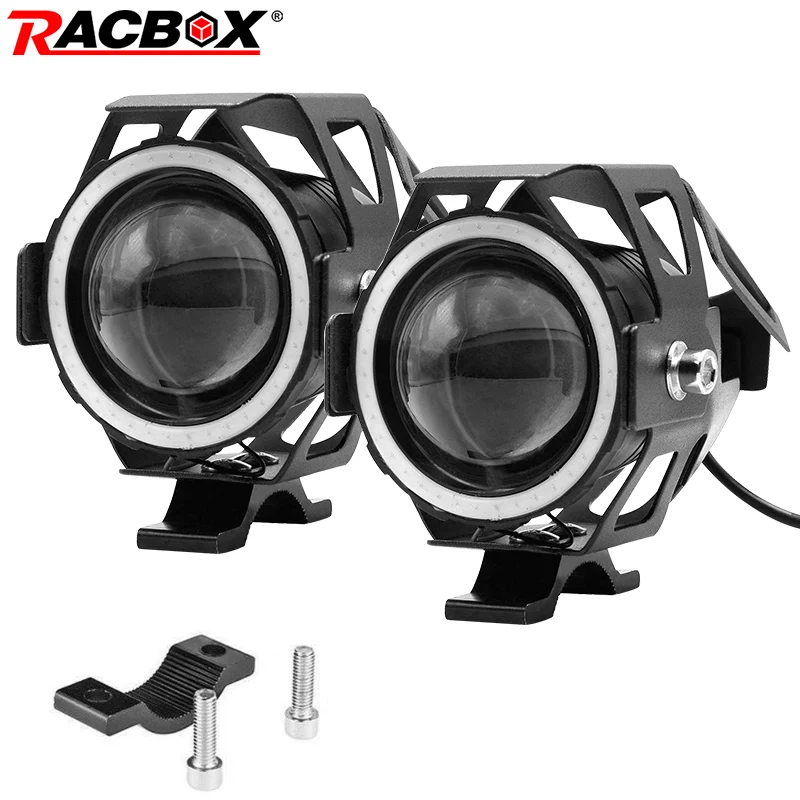 2x мотоциклетный Светодиодный прожектор Angel eye devil мотоциклетная фара U7