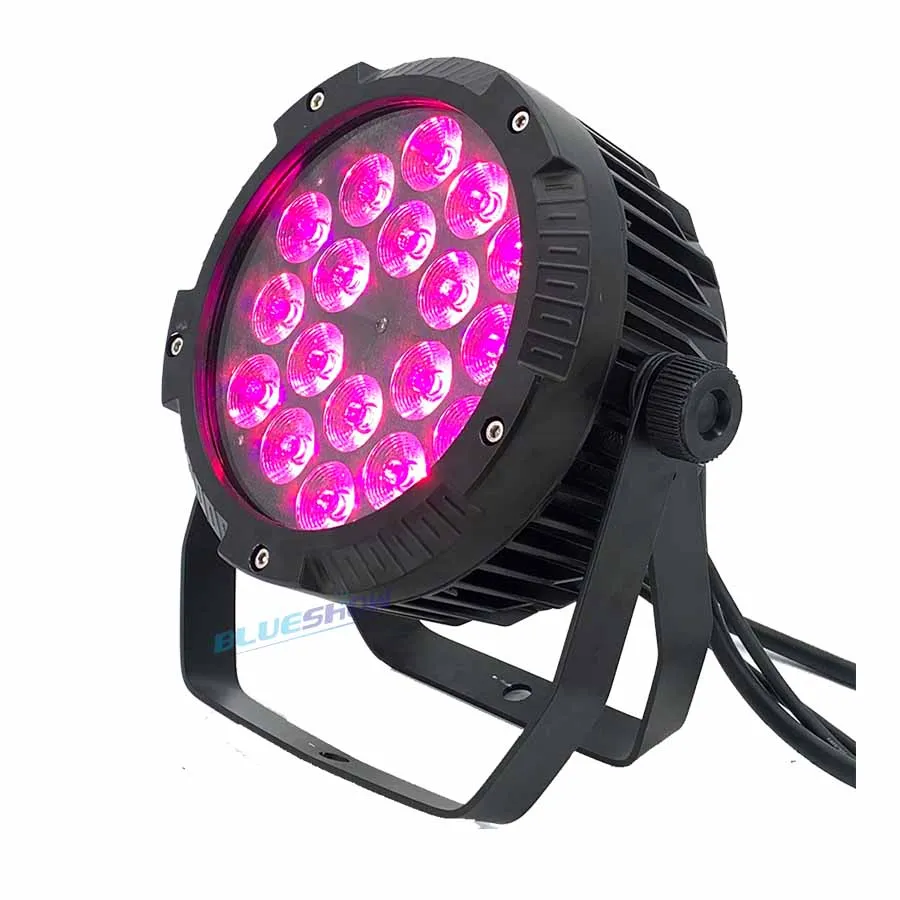 Без налога 4x Открытый par Светильник rgbw 18x10w 4in1 Водонепроницаемый IP65 светодиодный