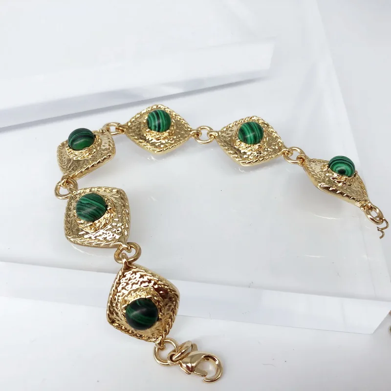 TOTASALLY New Geometric Bracelet for Women Vintage Link Peacock Stone Simulated Pearl Charm Gifts Dropship | Украшения и