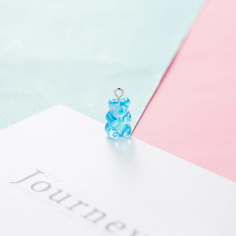 WISHMETYOU Gummy Bear серьги милые животные прозрачный зеленый Смола ювелирные изделия