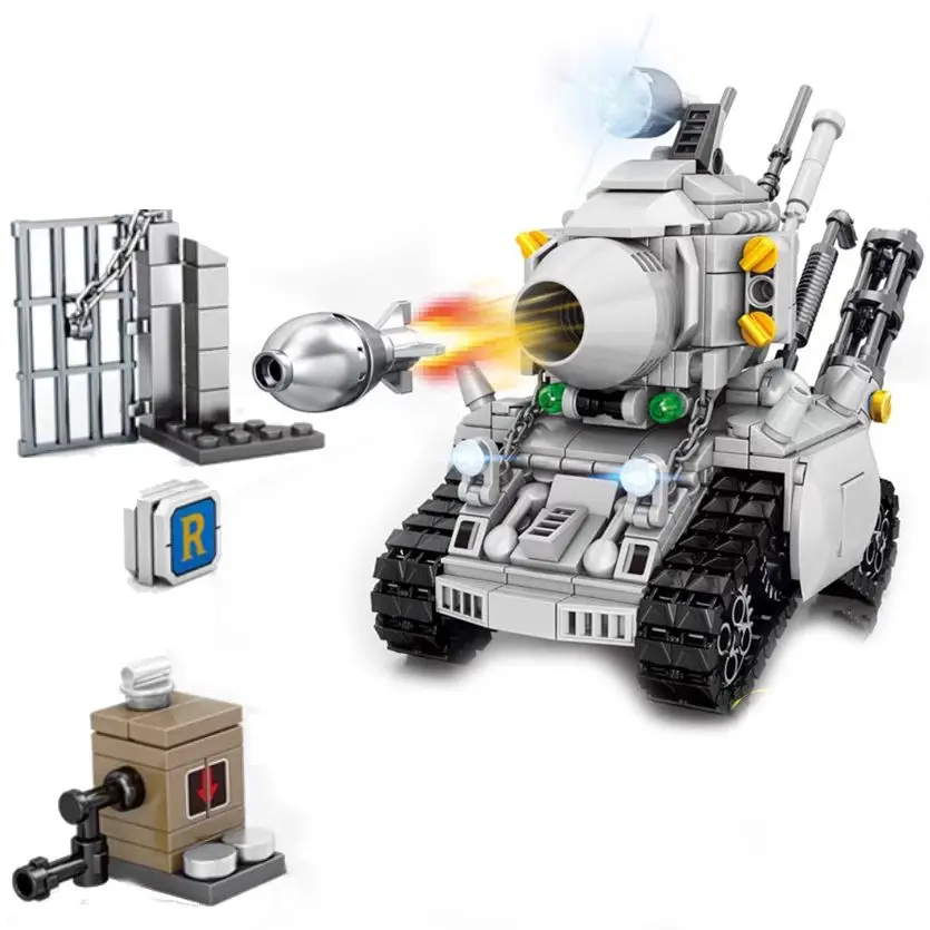 634Pcs Metal slug 2 SV-001 Attack Tanks Building Blocks Military Weapons Bricks with 3 Game figures Toys Gift For Children