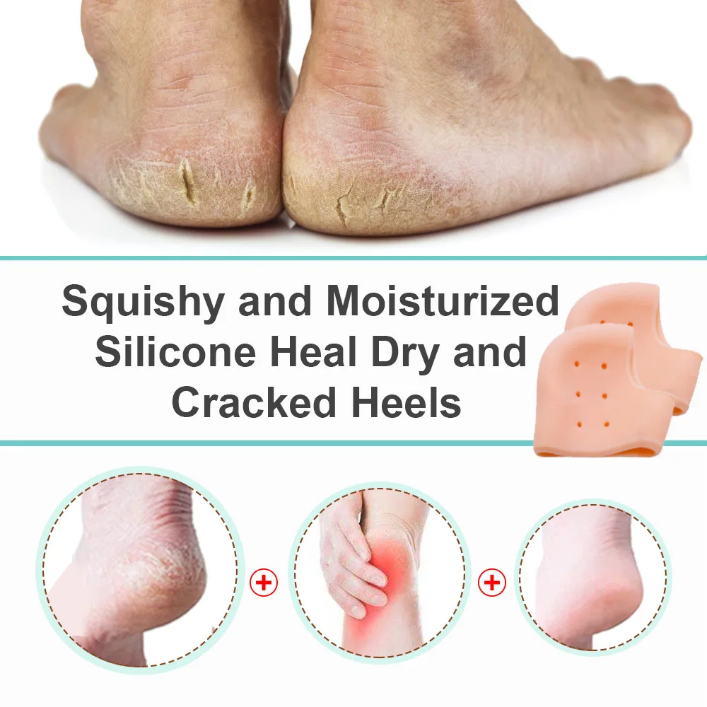 2 шт силиконовые защитные пятки для ног подошвенный фасциит вставки треснувший