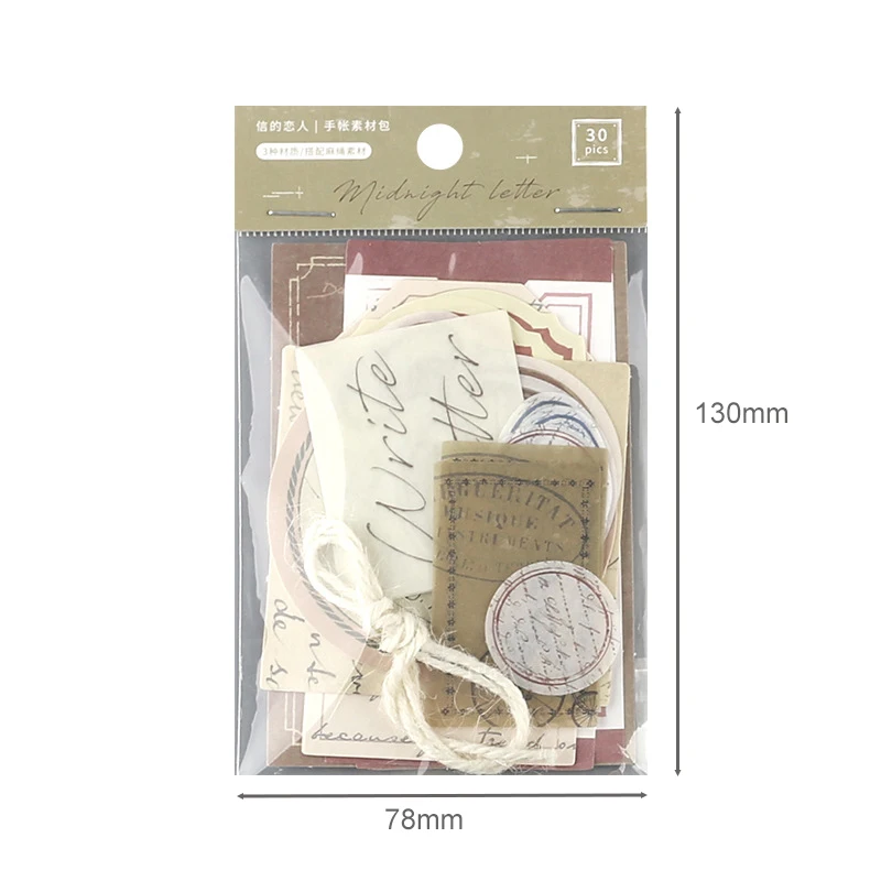 

31pcs Vintage Scrapbooking Diy Stickers Paper Antique Collection Diary Journal Supplies Washi Paper Sticker Gift Packing