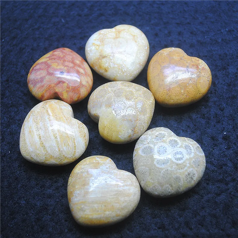 

3PCS Nature Semi Precious Stone Heart Shape NO Hole Size 30MM Beads Collections For Jewelry Craft Decoration