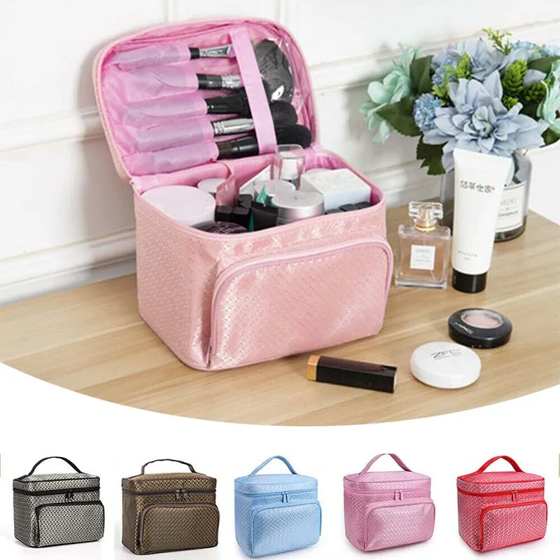1Pc New Hot Sale Cosmetic Bag Women Large Make Up Bag Vanity Case Cosmetic Nail Tech Storage Beauty Box For Enchanting Ladies