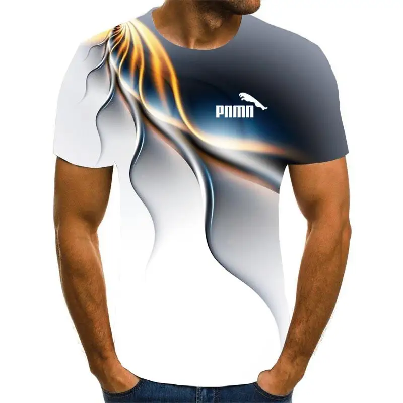 

Men's T-shirt Short Sleeve 3D Printing Lightning T-shirt Unique Raindrop T-shirt Song O's Summer Men