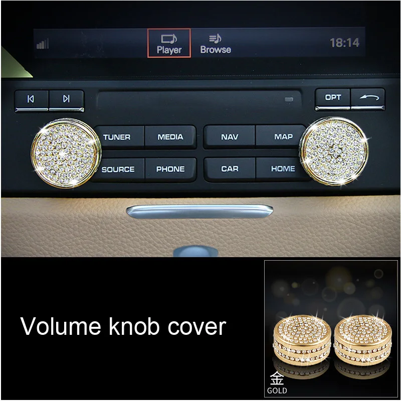 Стайлинг автомобиля Золотое кольцо на руль для регулировки громкости оконная