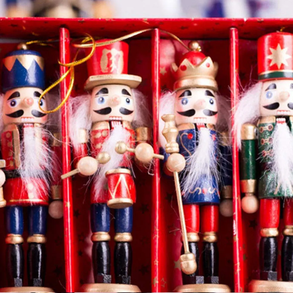 1 шт. 12 см деревянный Щелкунчик солдат Рождественское украшение новогодний декор