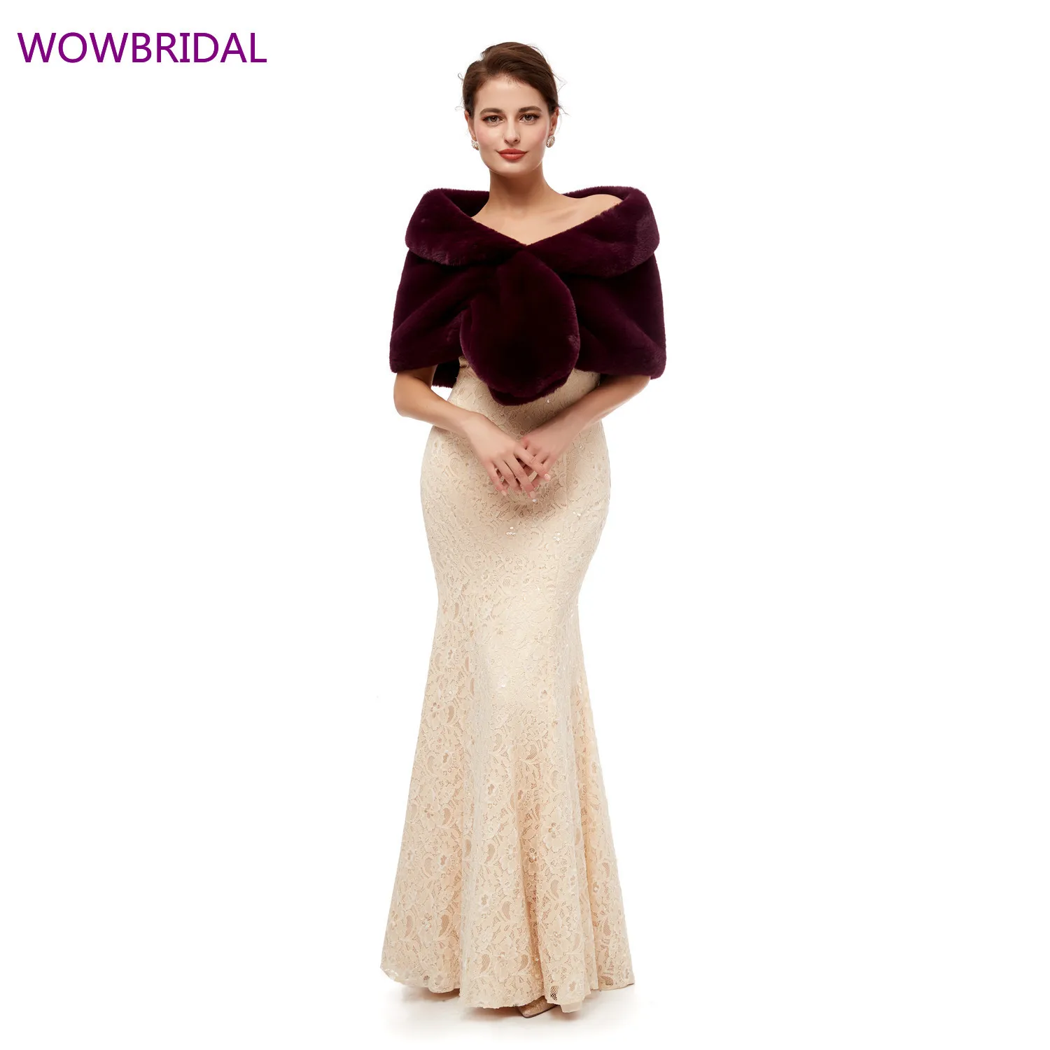 Женская свадебная шаль-болеро из искусственного меха модель 2022 года | Жакеты и