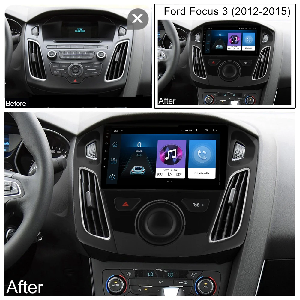 Автомагнитола 2 din на Android 10 1 для Ford Focus 3 2011 2012 2013-2019 автомобильный мультимедийный